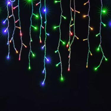 Imagem de Cascata Pisca Pisca 400 Led Colorido 110v 8 Funções Enfeite Decoração 