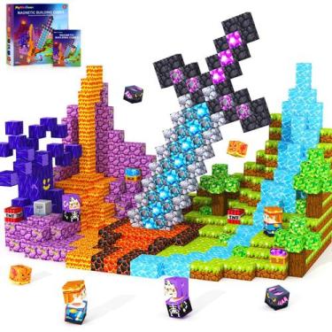 Imagem de Brinquedos de construção de blocos magnéticos MyWodGame 100PCS Kids 3-