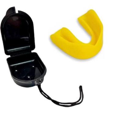 Imagem de Protetor bucal simples com estojo - zona livre, Amarelo