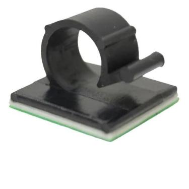 Imagem de Clip Base Fixadora Abraçadeira Autoadesivo 3mm - 50pçs Preta - REIMOLD