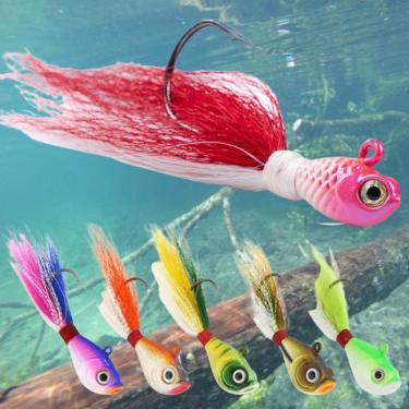 Imagem de Kit 04 Isca Artificial Jig Xuxinha Anti-enrosco Tucunare