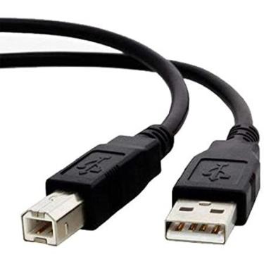 Imagem de Cabo USB 2.0 e 1.1 AM / BM de dados para impressora. Tamanho: 1,8 metros. Blindado Malha 28 AWG. High Speed 2.0. Conecto