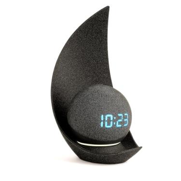Imagem de Suporte Lua para Echo Dot 4ª e 5ª Geração, Design Moderno, Base Organizadora Estável para Alexa 4 5 Geracao Melhora Projeção Sonora TimeClick (Preto)