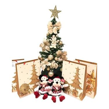 Imagem de Árvore de Natal Com Efeites e Pisca Pisca de Led 1,20mt 100 Galhos (Dourado, 127V)