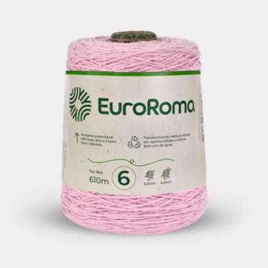 Imagem de Barbante euroroma colorido 06 fios cor 0510 rosa bebê 600 unidade - EU