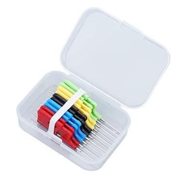 Imagem de IC Test Chip Test, Fine Dual Hooks Tools Set Kit para Manutenção, 10Pcs, Espaçamento 0.3MM, 5 Cores, PP e Alloy, Peso Leve, Tamanho Compacto, Conveniente para Armazenar e