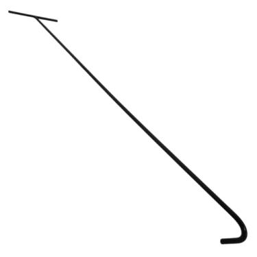 Imagem de Puxador de Aço Curvo para Carrinho de Carga Tartaruga, Preto Fosco, 82cm x 15cm, Encaixe Simples, Tubo 10mm, Acabamento em Pintura Eletrostática