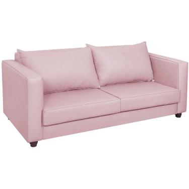 Imagem de Sofá 2 Lugares Lisboa Suede Rosa Bebê