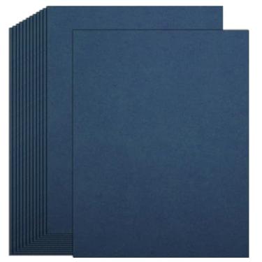 Imagem de 50 folhas de papel cartolina azul marinho | 120 gsm/14,5 kg cartolina pesada | 21,6 cm x 28 cm papel grosso em branco para construção