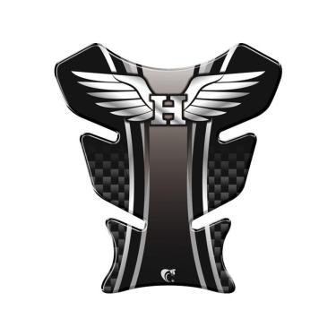 Imagem de Adesivo Protetor De Tanque Moto Honda Asa Cinza