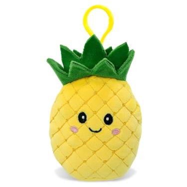 Imagem de Snug-Mooshies Pineapple Plush Keychain - Cute Squishie Soft Stuffed Fruit Keychain for Backpack, Squishable Purse, or Handbag, Clip-On Pineapple Fruit Plush for Kids and Adults - 5.25 Inches