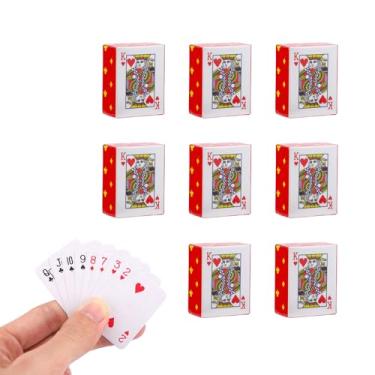 Imagem de Gallipower 8 Decks Mini Playing Cards,Party Funny Smal Playing Cards,Miniature Poker Cards,Mini Poker Games for Adults,Party Tiny Deck of Novelty Party Gifts for Christmas Halloween(Small)