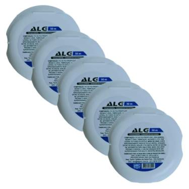 Imagem de Fio Dental AlgDental com Sabor de Menta – 50m | Kit com 5 Unidades | Anti-Cárie e Anti-Placa | Higiene Bucal Completa – ALGSUN