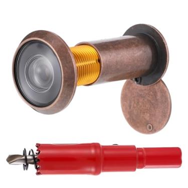 Imagem de Olho mágico do visor de porta, olho mágico de ângulo amplo de 220 graus com broca de 16 mm com tampa de privacidade giratória resistente para portas de 3,5 a 6,5 cm