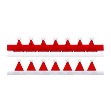 Imagem de harayaa Conjunto de 2 para rédeas de cavalo, decoração natalina, acessórios para fantasias de cavalos e passeios de Natal, Branco E Vermelho