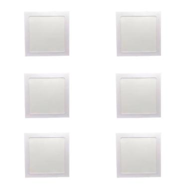 Imagem de Kit Com 6 Painéis Plafon Led Embutir Quadrado 18w 6500k Max-0359