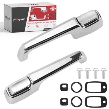 Imagem de HRepair As maçanetas de porta servem para Chevrolet C K 10 20 30 1967-1972 e GMC C K 15 25 35 1500 2500 3500 cromado maçanetas externas da porta esquerda + direita - 3927895 3927899