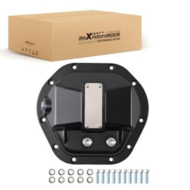 Imagem de maXpeedingrods YHCC-D44 Differential Cover for Chevrolet K5 Blazer K10 K20 K30 G10 Van 1960-1980, Replacement for Dana 44, Front&Rear Black Iron Hardcore Differential Cover