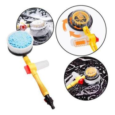Imagem de Escova de Limpeza Rotativa Giratória com Dispenser de Sabão e Cabo Ext