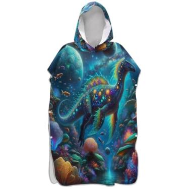 Imagem de Joisal Poncho de surf para adultos trocador com capuz toalha de praia com capuz absorvente caprichoso animal fantasia masculino feminino poncho com capuz