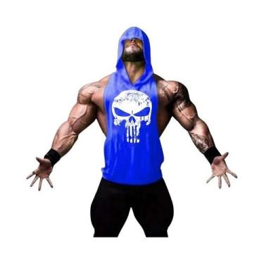 Imagem de Camiseta Regata Masculina De Algodão Com Estampa De Caveira, Sem Manga