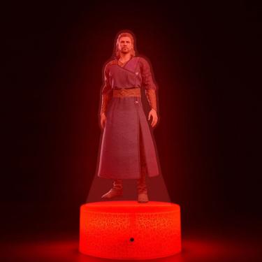 Imagem de Ilusão 3D de anime Night Light Gales Baldurs Gates com base