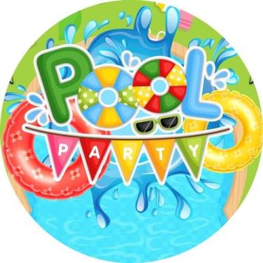 Imagem de Painel Festa Redondo C/ Elástico 1,50m Pool Party - Fadrix, Pool party