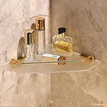 Imagem de Prateleiras de chuveiro Suporte de chuveiro Prateleira de canto de banheiro, suporte de banheiro acrílico triângulo de armazenamento montado na parede Suporte de chuveiro