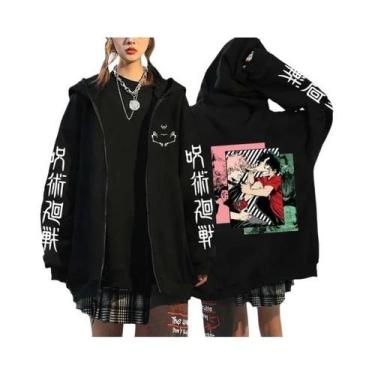 Imagem de Moletom Unissex Com Capuz E Zíper Estampado De Ryomen Sukuna De Jujuts