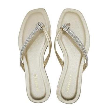 Imagem de Sandália Careflex Rasteira Feminina com Brilho Rasteirinha-Feminino