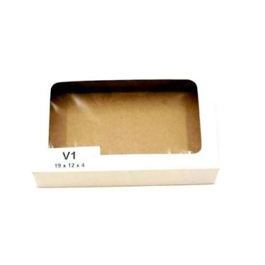 Imagem de 20 Caixas de Papel Cartão ou Kraft Com Visor- 19x12x4  Para Presentes,