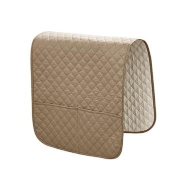 Imagem de BAHULA Organizador de descanso de braço para sofá, bolsa de armazenamento de poltrona antiderrapante com 2 bolsos, impermeável, organizador de bolso para pendurar TV, suporte de controle remoto