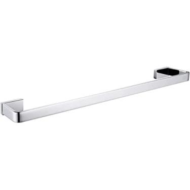 Imagem de 3FLQOOPP Toalheiro suporte de toalha de banho barra de toalha de parede, haste de toalha de cobre, trilho de barra de toalha único para banheiro, cozinha, parafusos, montagem, acabamento cromado