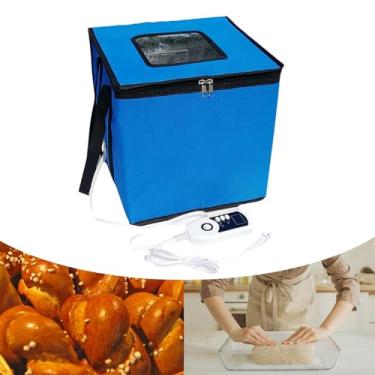 Imagem de ZDJZMGZ Caixa de fermentação de iogurte, máquina de fermentação de fermentação com aquecedor, fecho de zíper, saco à prova de massa, para iogurte caseiro, pão, sabonete artesanal, Natto, dobrável para