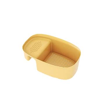Imagem de Coador de pia pia cesta de ralo de pia de cozinha suporte de esponja de sabão organizador de pia de plástico rack de filtro de água acessórios de utensílios de cozinha (cor: azul) (amarelo)