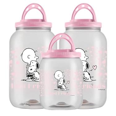 Imagem de Kit Porta Ração 3 Potes com Alça 3,6LT 1,7LT Multiuso Container (Best Friends)