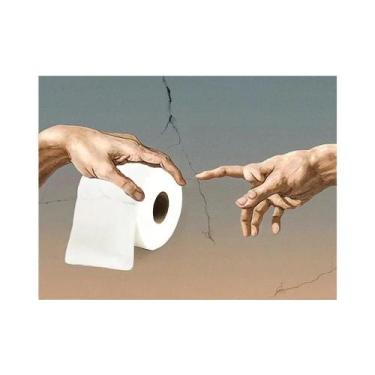 Imagem de Pôster De Arte De Parede Vintage Com Humor Para Banheiro, Pintura Em T