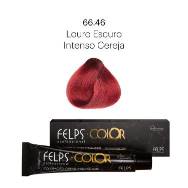Imagem de Coloração Profissional  Felps Color Cereja Vermelho Especial 66.46 - 60g