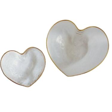 Imagem de Porta-joias De Coração Com Toque Dourado Charme E Elegância Transparente