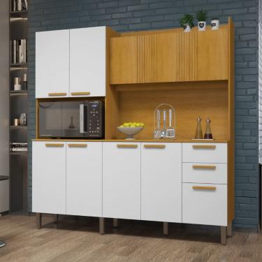 Imagem de Cozinha Compacta 8 Portas 2 Gavetas com Tampo Jean CHF