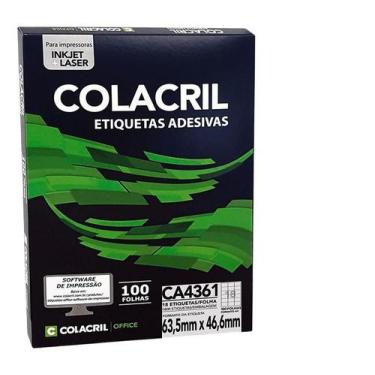 Imagem de Etiqueta A4 Ca4361, 63,5 X 46,6 Mm 100 Folhas Colacril - Geral