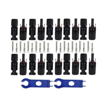 Imagem de Kit De Conectores Solares DC À Prova d'Água 1000V 30A 200 100 40 20 10
