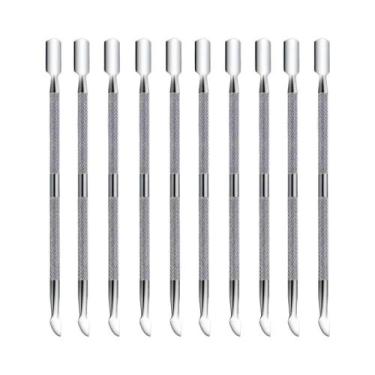 Imagem de Kit De Empurrador De Cutículas Em Aço Inoxidável Com Ponta Dupla, Remo