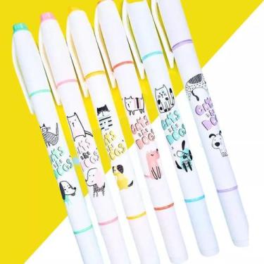 Imagem de Marca Texto perfumado duas pontas varias cores Kit com 6 unid - MJ