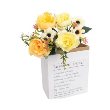 Imagem de Buquê De Flores De Peônia Artificiais Para Casamento, Decoração De Mes