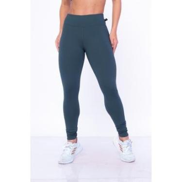 Imagem de Calça Legging Feminina Poliamida Lisa Tecido Grosso Confortável WOLFOX-Feminino