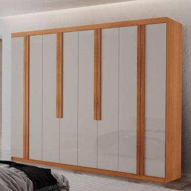 Imagem de Guarda Roupa Casal Senna MDF com 8 Portas 4 Gavetas Moderna Mobilia