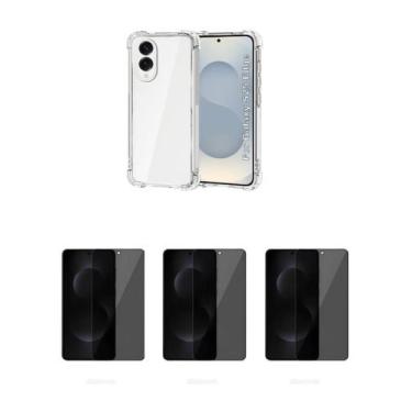 Imagem de 3UN Películas 3D Vidro Privativa + Capa TPU Samsung Galaxy S25 EDGE - 
