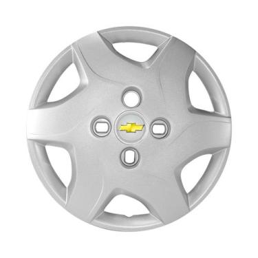 Imagem de Calota Aro 13 Gm Celta 2012 A 2015 Prata Ls Lt Advantage Emblema Prata