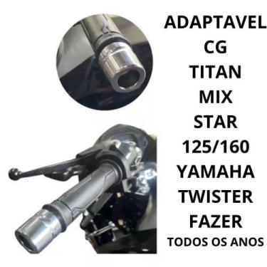 Imagem de Par Peso Pesinho Guidão Honda Yamaha Modelo Bmw Cromado Titan CG Facto